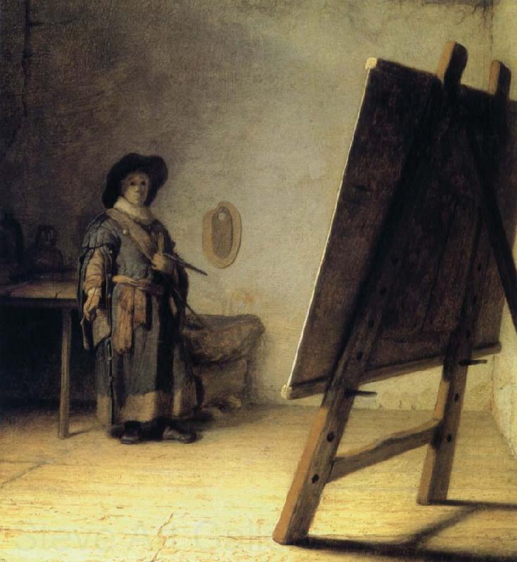 REMBRANDT Harmenszoon van Rijn A Young Painter in His Studio France oil painting art